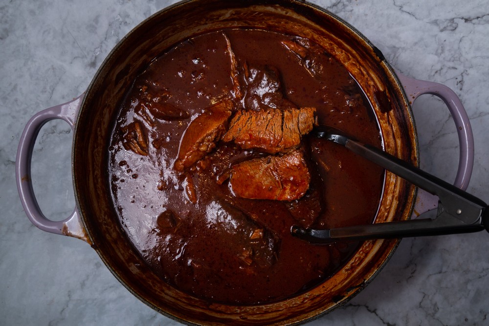 Red Wine Braised Beef Brisket - Cooking With Carbs